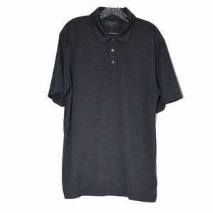 Cypress Club Mens Dark Gray Polo Shirt Polyester Solid Collared Top Size XL